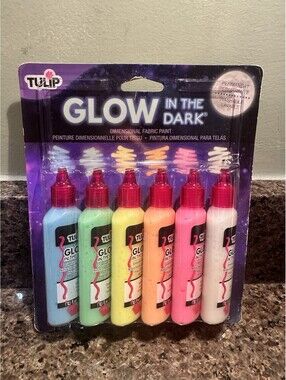 Tulip Dimensional Fabric Paint Set - 6 Pieces Various Colors New